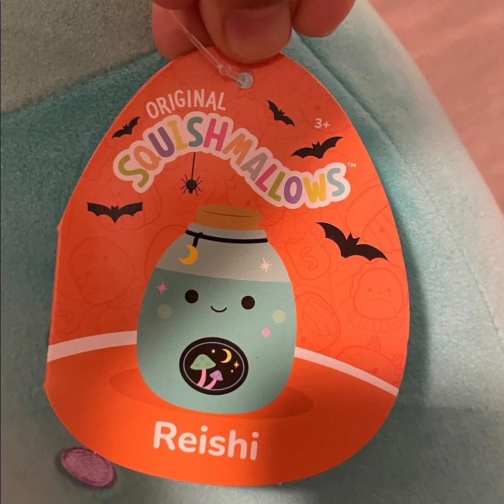 Squishmallows Teal and Tan Space-Themed Pillow Reishi